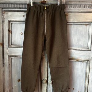 A Detacher Exposed Zipper Dark Brown Wool Blend pants Size 6